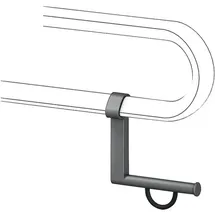 Normbau Papierrollenhalter Normbau Serie Cavere aus Aluminium, Anthrazit-metallic, passend für Stützgriffe - 7449110095