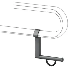 Normbau Papierrollenhalter Normbau Serie Cavere aus Aluminium, Anthrazit-metallic, passend für Stützgriffe - 7449110095