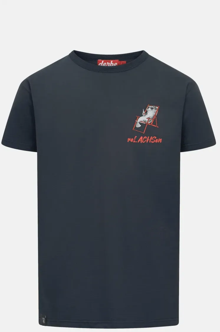 Derbe T-Shirt ReLACHSen Herren Blau GOTS Organic