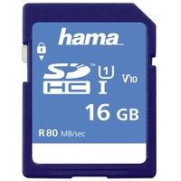 Hama SDHC 16 GB Class 10 80MB/s UHS-I 00124134