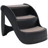 furnicato Haustiertreppe Klappbare Hundetreppe 38x50x38 cm Schwarz für kleine und große schwarz