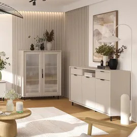 petits-meubles Geschirrschrank 2 Türen  Kaschmir  beige