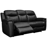 vente-unique Relaxsofa, Leder 3-Sitzer - Schwarz - Evasion