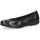 CAPRICE Damen Ballerinas aus Leder Flach, Schwarz (Black Nappa), 42 EU - 42 EU
