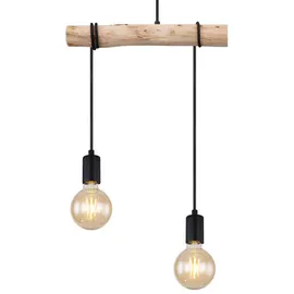 GLOBO Pendelleuchte Gregor 3-flammig Metall Schwarz E27