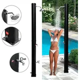 Solardusche bis 60°C Einstellbare Temperatur Für den Außenbereich Maximaler Druck 3.5 bar inkl. Montagematerial schwenkbarer Duschkopf 35L Mit