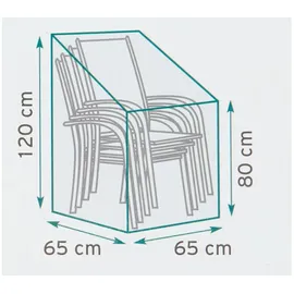 Möbel Kraft Schutzhülle für Stapel- und Relaxstühle 65 x 120 x 65 cm Grau