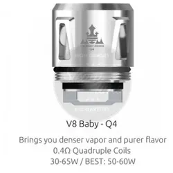 Smok TFV8 Baby Beast Cores Coils (Q2/X4/T6/T8) 5er Pack V8 Baby-Q4