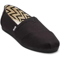 TOMS Damen Alpargata Flacher Slipper, Black/Black Wide Recycled Cotton
