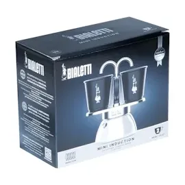 Bialetti Mini Express Induction +2Tassen schwarz