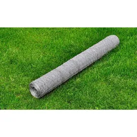 vidaXL Maschendraht 25 x 0,75 m Silbern