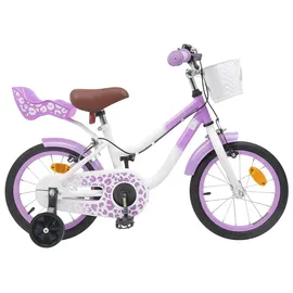 vidaXL Kinderfahrrad Mit Stützrädern 16 Zoll Farbe lila