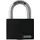 ABUS Zylindervorhangschloss T65AL/40 schwarz gl.Schlosskörper-B.43mm Alu.gl.