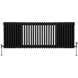 MonsterShop Traditioneller 3 Spalten Heizkörper 600 x 1462 mm Schwarz