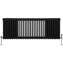 MonsterShop Traditioneller 3 Spalten Heizkörper 600 x 1462 mm Schwarz