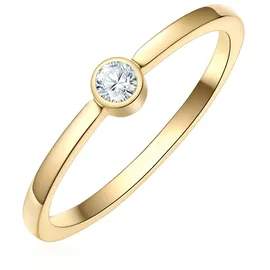 Eastside Solitärring "ES2007" Gr. 52, gold (gelbgold), Fingerringe, Damen, 52, Edelstahl, 1,4mm