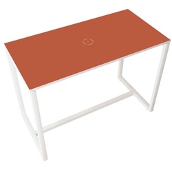 easyDesk Stehtisch für Besprechungen rot, 114x110x75 cm