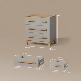 livinity® Mailo 80 x 88 cm Grau