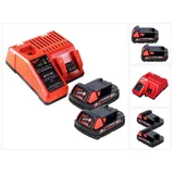 Milwaukee M18 B2 Akku Starter Set 18 V 2x 2,0 Ah