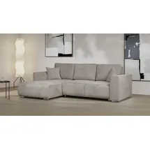 OTTO home Ecksofa OTTO HOME "BEATRICE optionale Schlafsofa mit Bettkasten, B/T/H: 265/170/86 cm", grau (taupe), B:265cm H:86cm T:170cm, 100% Polyester, Sofas, Ecksofa, L-Form, wahlweise auch mit Bettfunktion und Bettkasten