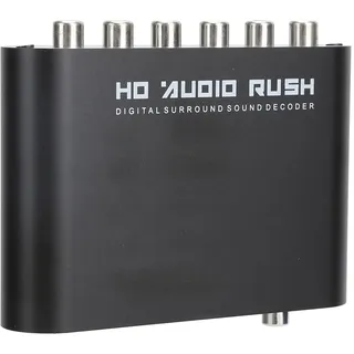 Digitaler Audiokonverter, DTS 5.1CH AC3 Audiodecoder, Digitaler Optischer Audiokonverter, Stereo-Cinch-3,5-mm- mit Optischem Konverter für Heimkino/HDTV/Konzertsaal