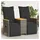 vidaXL Gartensofa 2-Sitzer Loungeset grau