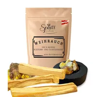 100g WEIHRAUCH & BAUMHARZ | 3X Palo Santo Holz (10cm) | Räuchern | Aromatherapie | Entspannung | Reines Kiefern Fichten Baumharz