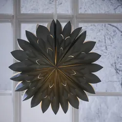 Papierstern CLIPP - hängend - D: 60cm - mit Band - Papier - grün