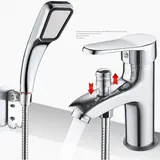 Duscharmatur, Einloch-doppelventil Für Warm- Und Kaltwasserdusche, Legierung, Waschtischarmatur Mit Warm- Und Kaltwasserfunktion Und Brause, Einloch-doppelventil