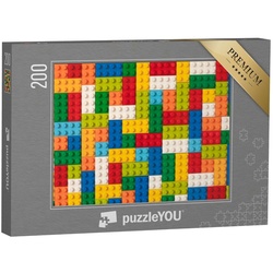 puzzleYOU Puzzle Bunte Bauklötze, 200 Puzzleteile, puzzleYOU-Kollektionen
