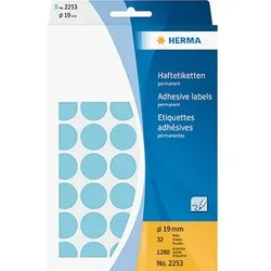 Markierungspunkt 2253 19mm Papier blau 1.280er-Pack - blau