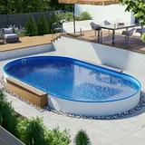 POOL Total Ovalbecken 3,50 x 7,00 x 1,20 m blau, Folie 0,8 mm Funktions-HL