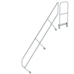 MUNK Handlauf für Treppe 45° mit Plattform, 9 Stufen