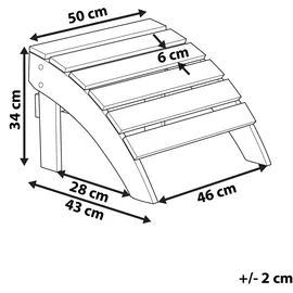 Beliani Fußhocker Gelb