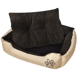 Warmes Hundebett mit Polsterkissen XL