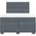 vidaXL Boxspringbett mit Matratze Dunkelgrau 140x200 cm Samt