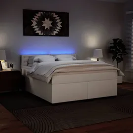 vidaXL Boxspringbett 180 x 200 cm Weiß