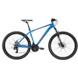 Bikestar Hardtail Aluminium MTB 27.5 Zoll 21 Gang Schaltung, Scheibenbremse Federgabel, Blau Orange