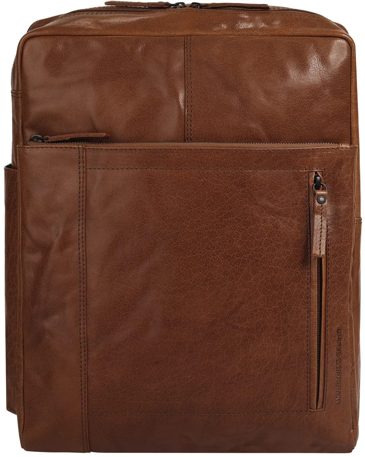 Spikes & Sparrow Laptoprucksack, echt Leder Spikes & Sparrow cognac B/H/T: 29 cm x 40 cm x 16 cm