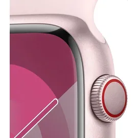 Apple Watch Series 9 GPS + Cellular 45 mm Aluminiumgehäuse rosé, Sportarmband hellrosa M/L