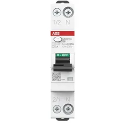 ABB DS301CB6A30 DS301CA-B6/0, 03 FI/LS-Schalter 6kA, 1P+N, Typ A, B6, 30mA 1 Teilungseinheit 2CSR255163R1065