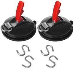 Saugnäpfe mit Ringen und 4 S-Haken
