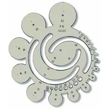 Koh-I-Noor Schablone K749002, Radiusschablone, Ø 0,8 - 40 mm, 150 x 210 mm