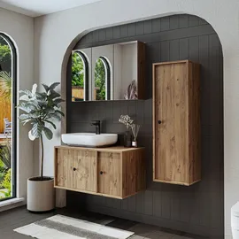 roomartstore.de Gusto 90 Hochschrank 35 x 90 x 35 cm Weiß Holz/MDF/Spanplatte