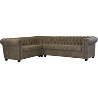 Home Affaire Chesterfield-Sofa »Rysum L-Form«, Chesterfield-Optik, langer Schenkel links oder rechts, grau