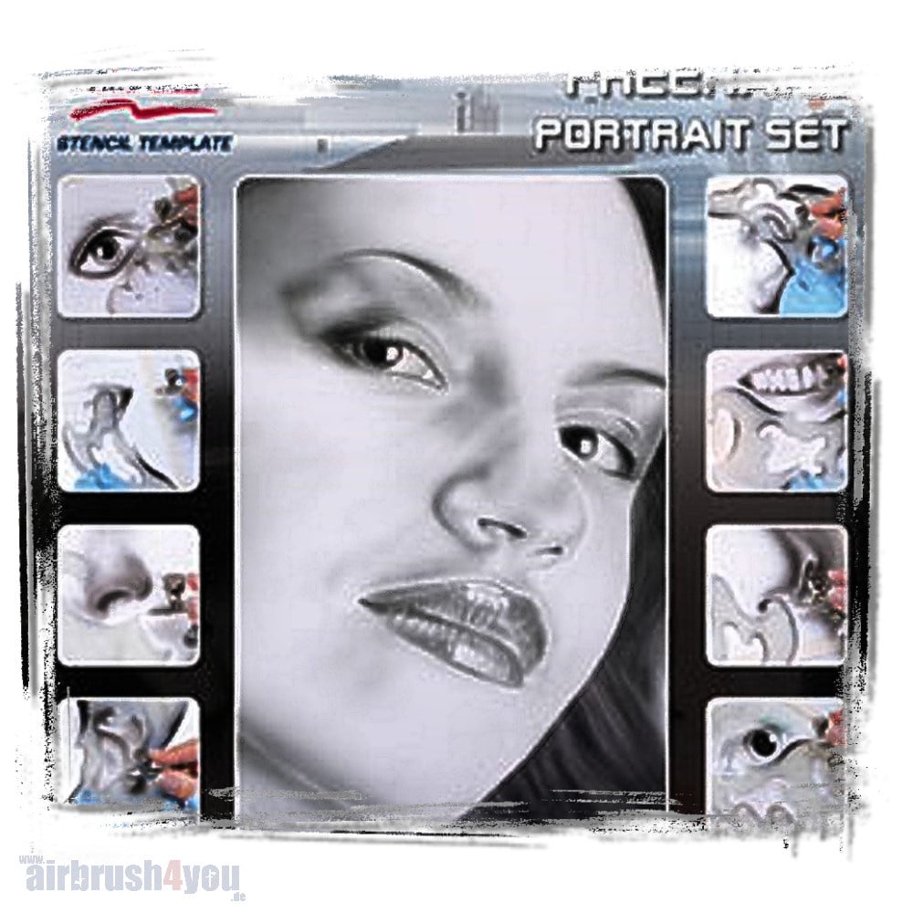 Freehand Portrait Set | Airbrushschablone