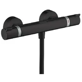 Hansgrohe Ecostat Duscharmatur Aufputz mit Thermostat für 1 Verbraucher schwarz matt 13116670