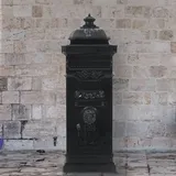 vidaXL Säulenbriefkasten Vintage-Stil schwarz