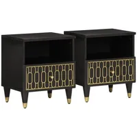 VidaXL Nachttische 2 Stk. 40x33x46 cm Massivholz Mango