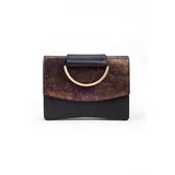 Gretchen Oyster Clutch Three Clutch Leder Black/Yellow/Brown